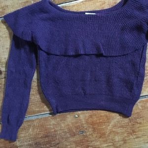 Urban Outfitters Off the Shoulder Purple Sweater